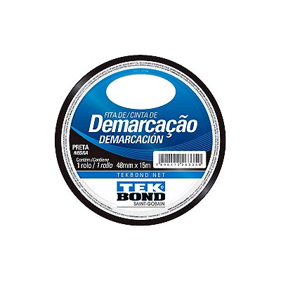 FITA DEMARCAÇÃO DE SOLO TEK BOND 48X15M PRETA