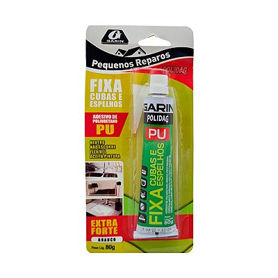 COLA FIXA CUBA/ESPELHO BRANCA 80G GARIN