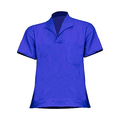 CAMISA BRIM PARA UNIFORME KOCH M/C AZUL EXG