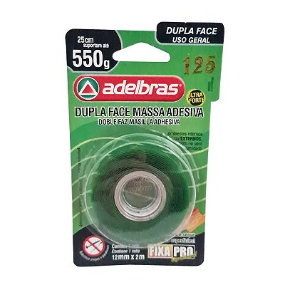 FITA DUPLA FACE TRANSPARENTE 12X2M ADELBRAS