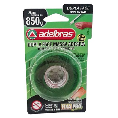 FITA DUPLA FACE TRANSPARENTE 19X2M ADELBRAS