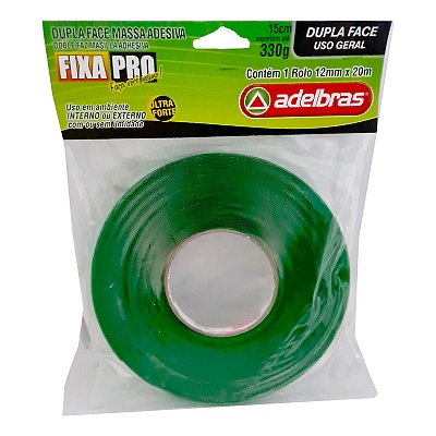 FITA DUPLA FACE TRANSPARENTE 12X20M ADELBRAS