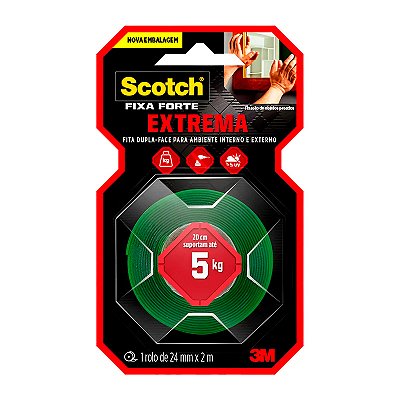 FITA DUPLA FACE ESPUMA 3M FIXAÇÃO EXTREMA 24X2M