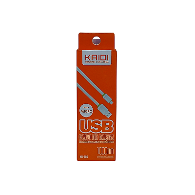 Cabo USB Micro (V8) Kaidi KD-305 – 1 Metro | Carga e Dados