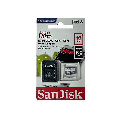 Cartão de Memória SanDisk 16GB com Adaptador