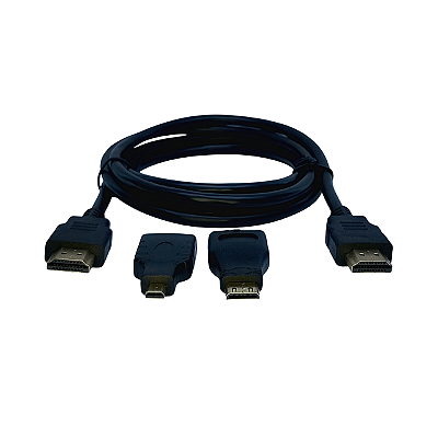 Cabo HDTV 4 em 1 HDMI, Mini HDMI, Micro HDMI