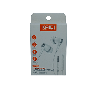 Fone de Ouvido Intra-Auricular Kaidi KD-7002 Mini Estéreo com Microfone