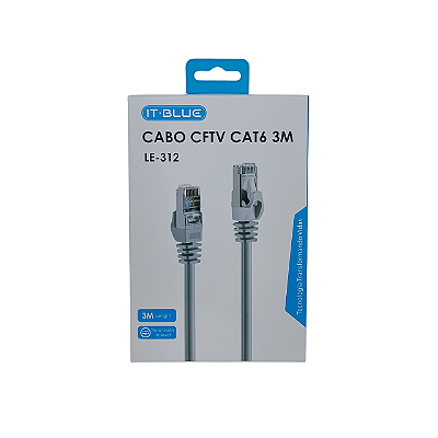 Cabo de Rede Rj45 Cat6 3 Metros It-blue LE-312