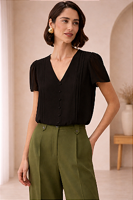 Blusa Elaine Preto
