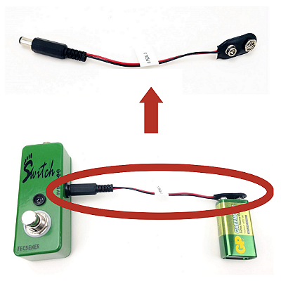 Adaptador De Bateria Para Pedal Centro Positivo
