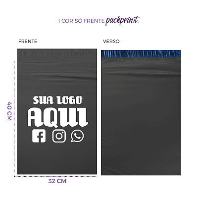 ENVELOPE DE SEGURANÇA 32X40 PERSONALIZADO ECOLOGIO ECONOMICO (CINZA) 250 unid