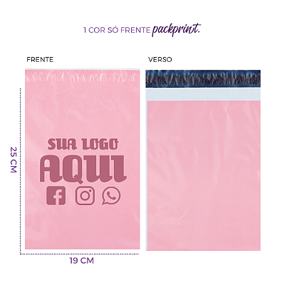 ENVELOPE DE SEGURANÇA 19x25 PERSONALIZADO COEX (CORES) 250 unid