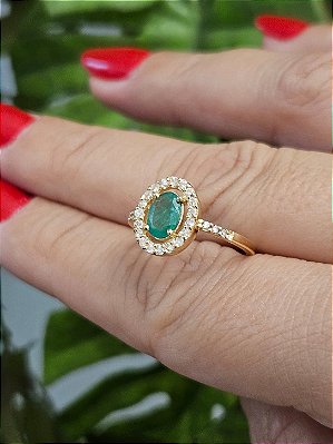 Anel em Ouro 18k Oval Vazado - Ref. 31
