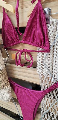 Biquini top cortininha + calcinha frufru