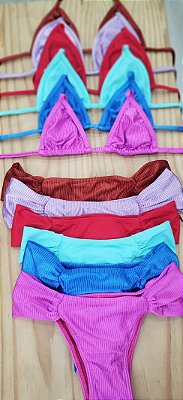 Biquíni com top cortininha + calcinha modelo borboleta