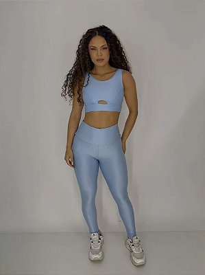 Conjunto Fitness Feminino em Poliamida – Top + Legging