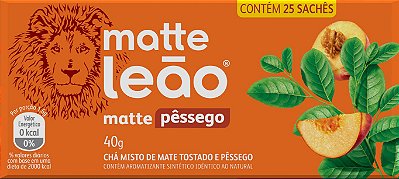 Chá Matte Leão Pêssego - Caixa com 25 Unidades