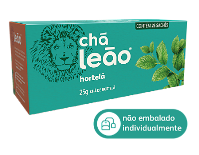 Chá Leão Hortelã 25g em sachês - 25 Unidades