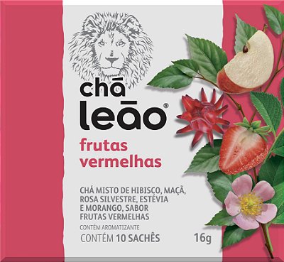 Chá Leão Frutas Vermelhas - 10 Sachês