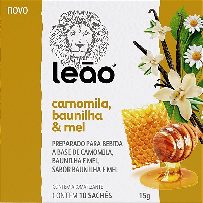 Chá Leão Camomila, Baunilha e Mel - 10 Sachês