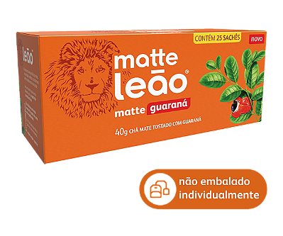 Chá Matte Leão com Guaraná - Caixa com 25 Unidades
