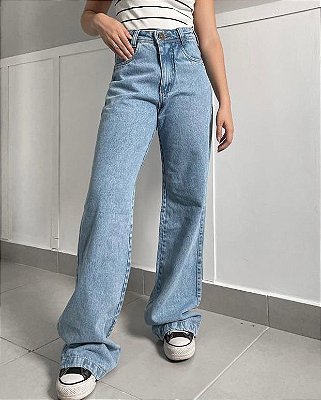 Calça jeans wide leg Miriã