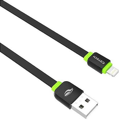 Cabo Nylon Lightning 8 pinos x USB 2 metros C3Tech CB-210GD