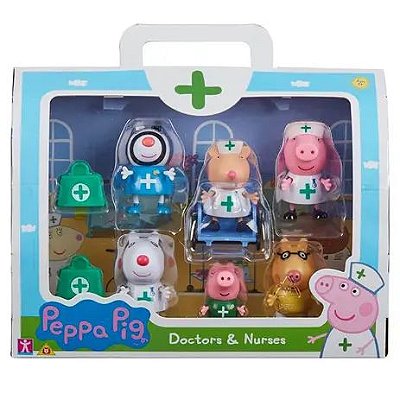 PEPPA PIG COM 6 FIGURAS MÉDICOS E ENFERMEIROS - SUNNY 2320