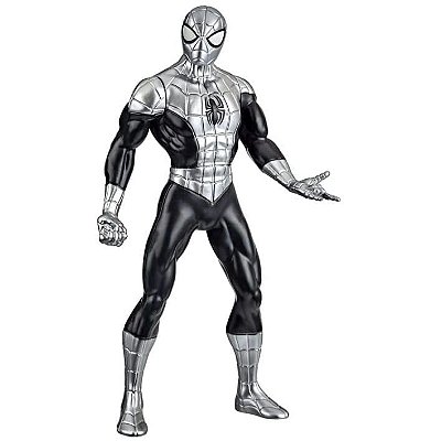 BONECO Homem Aranha Blindado Cinza Articulado - Hasbro F5087