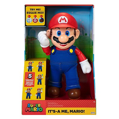 BONECO SUPER MARIO - 30CM ARTICULADO COM SOM - CANDIDE