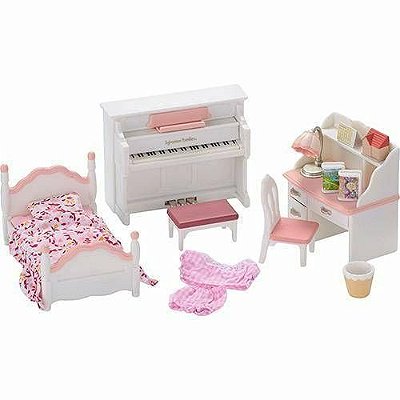 Sylvanian Families - Conjunto Quarto de Menina com Piano 2963