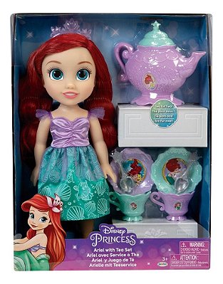 Boneca Princesas Disney Ariel Hora do Chá com Acessórios Multikids
