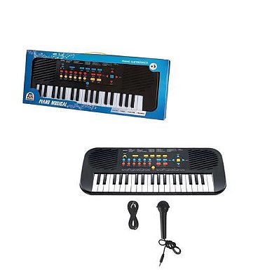 TECLADO MUSICAL MULTI PIANO KARAOKE INFANTIL MICROFONE 37 TECLAS