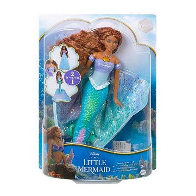 Boneca Ariel Princesas Disney Transformação Sereia 30 cm