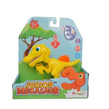 Dinossauro Junior Megasaur Dino Comilão Amarelo - Fun Divirta-se