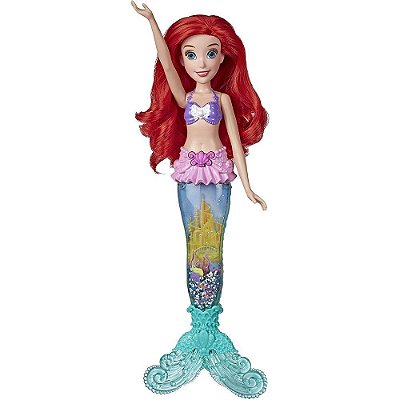 BONECA ARIEL Princesas Disney - SEREIA COM LUZ E6387 HASBRO