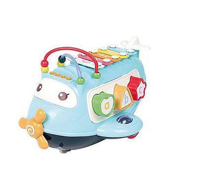 Brinquedo Educativo Xilofone Aviãozinho Musical Infantil Encaixa