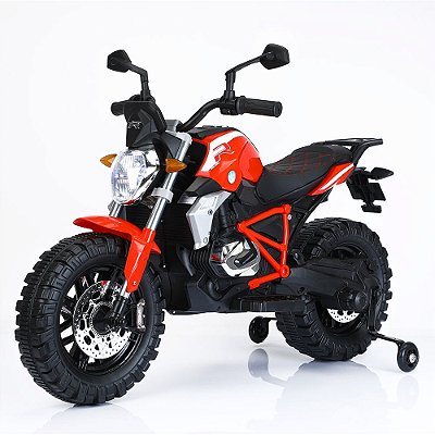 Moto Elétrica Vermelha com Luz de Led 12v - Shiny Toys