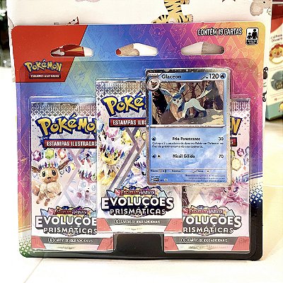 Cartas Pokémon Blister Triplo Evoluções Prismáticas Glaceon