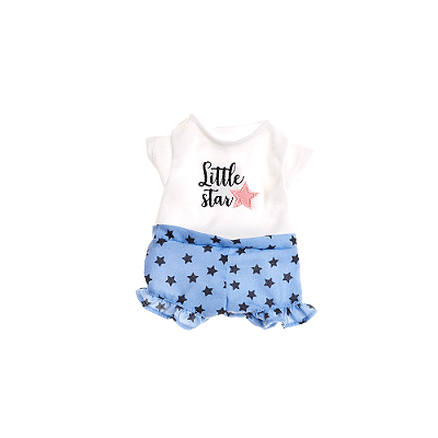 Roupa para Boneca Metoo - Shorts e Camiseta Little Star