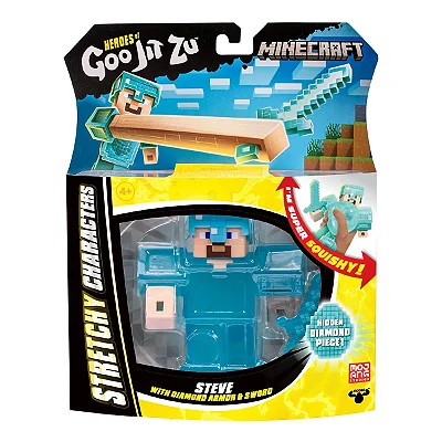 FIGURA ELÁSTICA GOO JIT ZU MINECRAFT - STEVE 12 cm SUNNY 4402