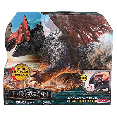 Boneco Como Treinar Seu Dragao Titan Red Death Som 58 cm