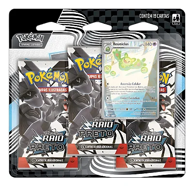 Cartas Pokémon Blister Triplo Raio Preto - Copag