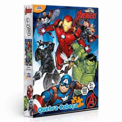 QUEBRA CABECA 100 PEÇAS VINGADORES 8035 TOYSTER