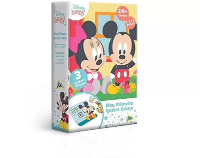 MEU PRIMEIRO QUEBRA CABECA MICKEY 2 ANOS 3 EM 1
