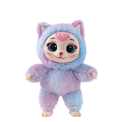 BONECA PELUCIA CHAVEIRO GATINHA LAMIMI RAVEN TIE DYE 9165-01