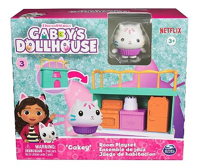Casa Mágica da Gabby Mini Playset Cakey Cat Cozinha 3970
