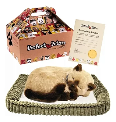 Perfect Petzzz - Gato Siames de Pelúcia que Respira