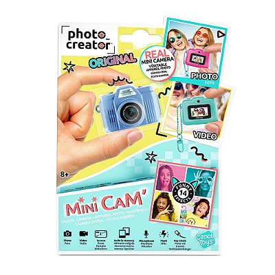 MIni Camera Fotográfica Digital Azul Retro Vintage f2561