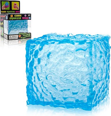 Squishy Cubo Gelo Texturizado de Apertar Anti estresse Sensorial